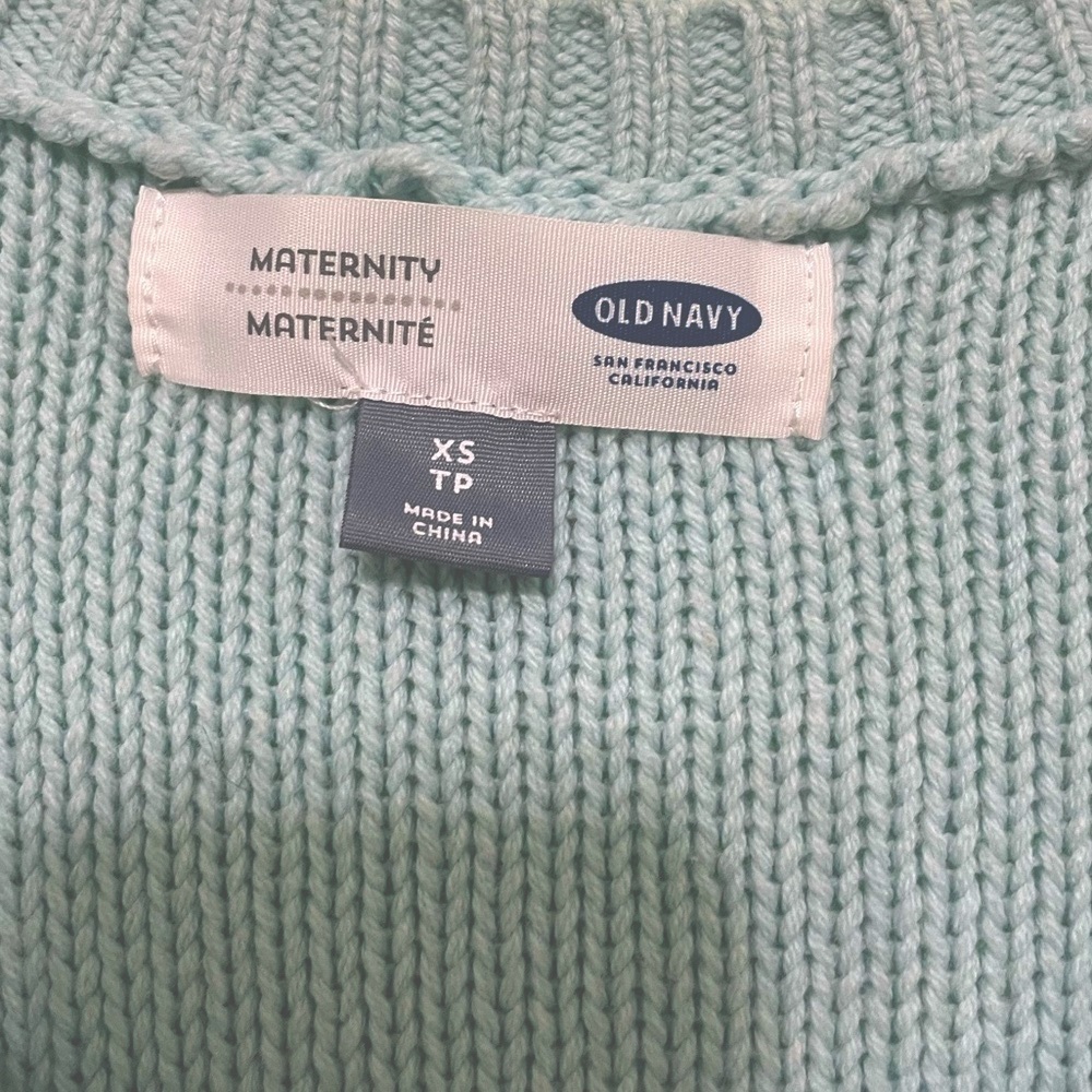 Old Navy XS Maternity sweater mint green excellent condition smoke free home - Picture 5 of 6